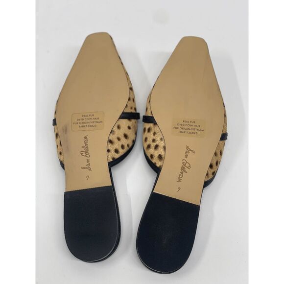 Sam Edelman Women's Carol Bow Tie Mules - Tan Cheetah 7M - Picture 5 of 7